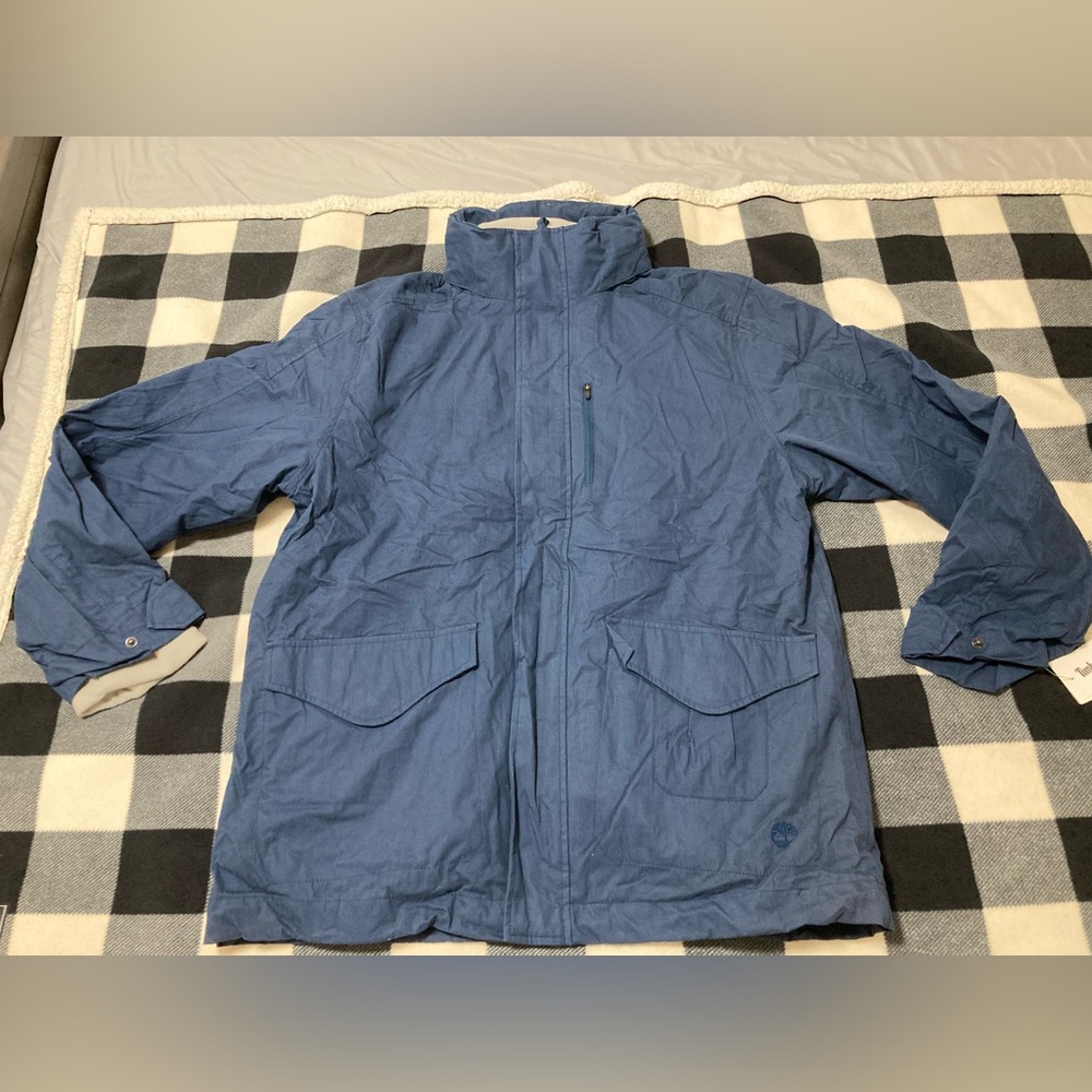 NWT Timberland Mens 3 in 1 jacket Blue Grey Large